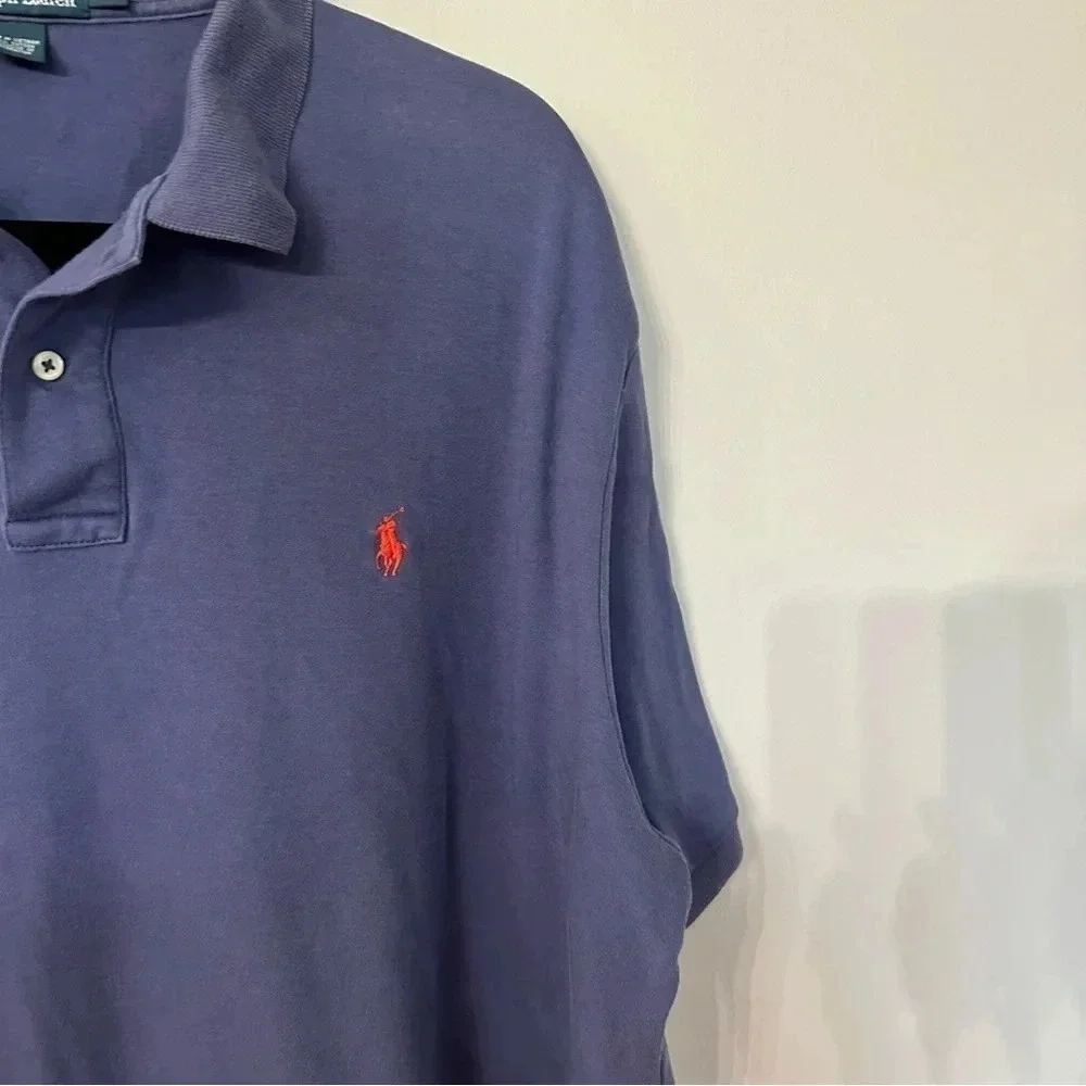 Polo by Ralph Lauren Men’s Short Sleeve Blue Cotton Polo Size XL GUC